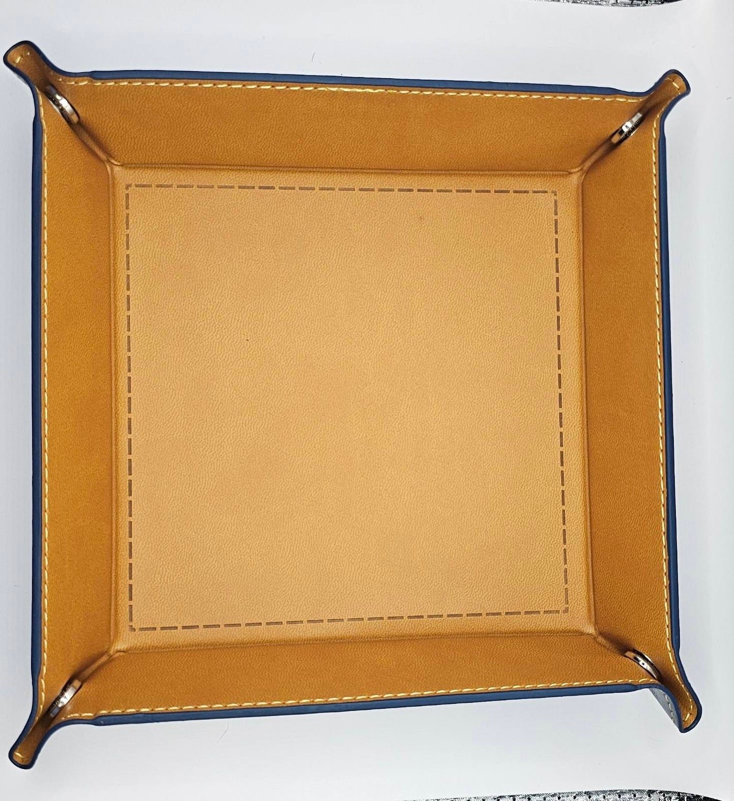 6x6 Vegan Leather Desk Valet - Customized